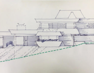 Jean-Louis Chanéac, Esquisse pour une maison dans la Drôme, 1973